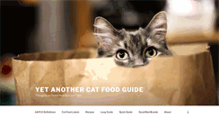Desktop Screenshot of catfoodguide.com
