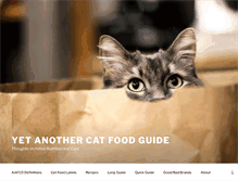 Tablet Screenshot of catfoodguide.com